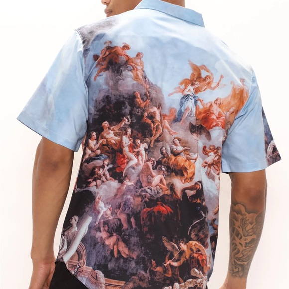 Renaissance Short Sleeve Woven Top - Multi Color - Picture 3 of 15